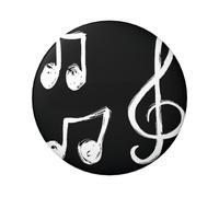 FEYUNYAN Durable Badge For Jackets Bags Gifts, Vibrant Tinplate Collectible Badges For Events, Teachers, Friends, Music Notes Round Badge, Bulk Iron-On Patches Alternative, 20 Pcs