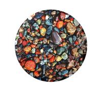 FEYUNYAN Durable Badge For Jackets Bags Gifts, Vibrant Tinplate Collectible Badges For Events, Teachers, Friends, Color Stones Hippie Round Badge, Bulk Iron-On Patches Alternative, 12 Pcs