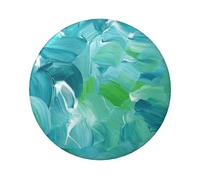 FEYUNYAN Durable Badge For Jackets Bags Gifts, Vibrant Tinplate Collectible Badges For Events, Teachers, Friends, Blue Oil Paint Texture Round Badge, Bulk Iron-On Patches Alternative, 5 Pcs