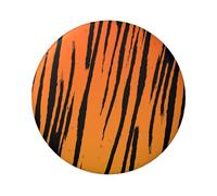 FEYUNYAN Durable Badge For Jackets Bags Gifts, Vibrant Tinplate Collectible Badges For Events, Teachers, Friends, Tiger Stripe Round Badge, Bulk Iron-On Patches Alternative, 5 Pcs
