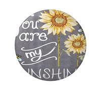 FEYUNYAN Durable Badge For Jackets Bags Gifts, Vibrant Tinplate Collectible Badges For Events, Teachers, Friends, Blackboard Bees Sunflowers Round Badge, Bulk Iron-On Patches Alternative, 20 Pcs