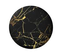 FEYUNYAN Durable Badge For Jackets Bags Gifts, Vibrant Tinplate Collectible Badges For Events, Teachers, Friends, Black Gold Marble Round Badge, Bulk Iron-On Patches Alternative, 1 Pc