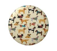 FEYUNYAN Durable Badge For Jackets Bags Gifts, Vibrant Tinplate Collectible Badges For Events, Teachers, Friends, Hound Dogs Round Badge, Bulk Iron-On Patches Alternative, 20 Pcs