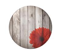 FEYUNYAN Durable Badge For Jackets Bags Gifts, Vibrant Tinplate Collectible Badges For Events, Teachers, Friends, Flower Red Dahlia Round Badge, Bulk Iron-On Patches Alternative, 12 Pcs