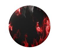 FEYUNYAN Durable Badge For Jackets Bags Gifts, Vibrant Tinplate Collectible Badges For Events, Teachers, Friends, Red Black White Abstract Round Badge, Bulk Iron-On Patches Alternative, 1 Pc