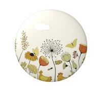 FEYUNYAN Durable Badge For Jackets Bags Gifts, Vibrant Tinplate Collectible Badges For Events, Teachers, Friends, Hen Butterflies Flowers Round Badge, Bulk Iron-On Patches Alternative, 12 Pcs