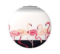 FEYUNYAN Durable Badge For Jackets Bags Gifts, Vibrant Tinplate Collectible Badges For Events, Teachers, Friends, Pink Flamingo Birds Round Badge, Bulk Iron-On Patches Alternative, 20 Pcs
