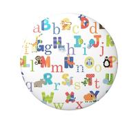 FEYUNYAN Durable Badge For Jackets Bags Gifts, Vibrant Tinplate Collectible Badges For Events, Teachers, Friends, Animal Alphabet Round Badge, Bulk Iron-On Patches Alternative, 20 Pcs