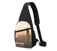 FEYUNYAN Durable Crossbody Sling Bag for Men Women, with Adjustable Strap | Empire State Building, Lightweight Travel Chest Pack, Anti-Wrinkle Design, Outdoor, Shopping, Short Trips