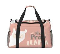 FEYUNYAN Extra Large Tote Bag with Adjustable Strap, Water-Resistant Travel Duffel with Anti-Slip Handles, Cute Llama, Heavy-Duty Twill Crossbody Bag for Gym, Weekend Trips & Outdoor Sports