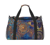 FEYUNYAN Extra Large Tote Bag with Adjustable Strap, Water-Resistant Travel Duffel with Anti-Slip Handles, Star Sky Pattern, Heavy-Duty Twill Crossbody Bag for Gym, Weekend Trips & Outdoor Sports