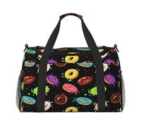 FEYUNYAN Extra Large Tote Bag with Adjustable Strap, Water-Resistant Travel Duffel with Anti-Slip Handles, Ring Bread Jam, Heavy-Duty Twill Crossbody Bag for Gym, Weekend Trips & Outdoor Sports