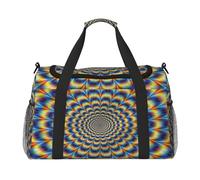 FEYUNYAN Extra Large Tote Bag with Adjustable Strap, Water-Resistant Travel Duffel with Anti-Slip Handles, spiral optical illusion gif, Heavy-Duty Crossbody Bag for Gym, Weekend Trips & Outdoor Sports