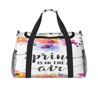 FEYUNYAN Extra Large Tote Bag with Adjustable Strap, Water-Resistant Travel Duffel with Anti-Slip Handles, Spring is in The Air, Heavy-Duty Twill Crossbody Bag for Gym, Weekend Trips & Outdoor Sports