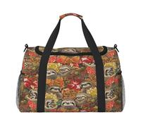 FEYUNYAN Extra Large Tote Bag with Adjustable Strap, Water-Resistant Travel Duffel with Anti-Slip Handles, Funny Sloths, Heavy-Duty Twill Crossbody Bag for Gym, Weekend Trips & Outdoor Sports