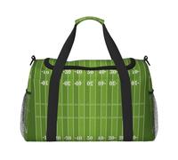 FEYUNYAN Extra Large Tote Bag with Adjustable Strap, Water-Resistant Travel Duffel with Anti-Slip Handles, Sports Field in Green, Heavy-Duty Twill Crossbody Bag for Gym, Weekend Trips & Outdoor Sports