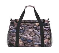 FEYUNYAN Extra Large Tote Bag with Adjustable Strap, Water-Resistant Travel Duffel with Anti-Slip Handles, Solid Stonewall Art, Heavy-Duty Twill Crossbody Bag for Gym, Weekend Trips & Outdoor Sports