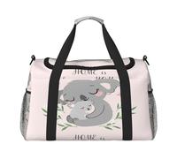 FEYUNYAN Extra Large Tote Bag with Adjustable Strap, Water-Resistant Travel Duffel with Anti-Slip Handles, Cute Koala MOM, Heavy-Duty Twill Crossbody Bag for Gym, Weekend Trips & Outdoor Sports