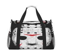 FEYUNYAN Extra Large Tote Bag with Adjustable Strap, Water-Resistant Travel Duffel with Anti-Slip Handles, Horror Skull, Heavy-Duty Twill Crossbody Bag for Gym, Weekend Trips & Outdoor Sports