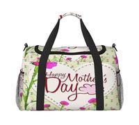 FEYUNYAN Extra Large Tote Bag with Adjustable Strap, Water-Resistant Travel Duffel with Anti-Slip Handles, Happy Mother's Day, Heavy-Duty Twill Crossbody Bag for Gym, Weekend Trips & Outdoor Sports