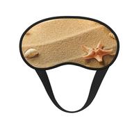 FEYUNYAN Fashion Sleep Mask for Adults, Beach Shell Sand Eye Shade with Adjustable Strap, Sleeping Mask for Women & Men, Comfortable Blackout Eye Mask for Travel, Yoga, Nap