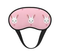 FEYUNYAN Fashion Sleep Mask for Adults, Bunny Cute Eye Shade with Adjustable Strap, Sleeping Mask for Women & Men, Comfortable Blackout Eye Mask for Travel, Yoga, Nap