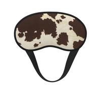 FEYUNYAN Fashion Sleep Mask for Adults, Cow Fur Eye Shade with Adjustable Strap, Sleeping Mask for Women & Men, Comfortable Blackout Eye Mask for Travel, Yoga, Nap