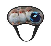 FEYUNYAN Fashion Sleep Mask for Adults, Four Birds Eye Shade with Adjustable Strap, Sleeping Mask for Women & Men, Comfortable Blackout Eye Mask for Travel, Yoga, Nap