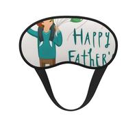FEYUNYAN Fashion Sleep Mask for Adults, Happy Fathers Day by Son Eye Shade with Adjustable Strap, Sleeping Mask for Women & Men, Comfortable Blackout Eye Mask for Travel, Yoga, Nap