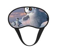 FEYUNYAN Fashion Sleep Mask for Adults, Happy Penguin Eye Shade with Adjustable Strap, Sleeping Mask for Women & Men, Comfortable Blackout Eye Mask for Travel, Yoga, Nap