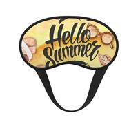 FEYUNYAN Fashion Sleep Mask for Adults, Hello Summer Eye Shade with Adjustable Strap, Sleeping Mask for Women & Men, Comfortable Blackout Eye Mask for Travel, Yoga, Nap