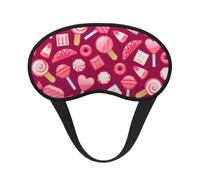FEYUNYAN Fashion Sleep Mask for Adults, Pink Candy Eye Shade with Adjustable Strap, Sleeping Mask for Women & Men, Comfortable Blackout Eye Mask for Travel, Yoga, Nap
