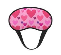 FEYUNYAN Fashion Sleep Mask for Adults, Pink Love Shape Eye Shade with Adjustable Strap, Sleeping Mask for Women & Men, Comfortable Blackout Eye Mask for Travel, Yoga, Nap