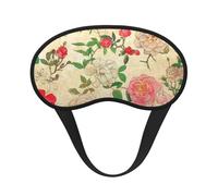 FEYUNYAN Fashion Sleep Mask for Adults, Pink White Peonies Eye Shade with Adjustable Strap, Sleeping Mask for Women & Men, Comfortable Blackout Eye Mask for Travel, Yoga, Nap