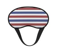 FEYUNYAN Fashion Sleep Mask for Adults, Red Blue White Gray Stripes Eye Shade with Adjustable Strap, Sleeping Mask for Women & Men, Comfortable Blackout Eye Mask for Travel, Yoga, Nap