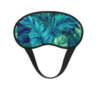 FEYUNYAN Fashion Sleep Mask for Adults, Tropical Palm Leaves Eye Shade with Adjustable Strap, Sleeping Mask for Women & Men, Comfortable Blackout Eye Mask for Travel, Yoga, Nap