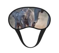 FEYUNYAN Fashion Sleep Mask for Adults, Two Elephants Playing Eye Shade with Adjustable Strap, Sleeping Mask for Women & Men, Comfortable Blackout Eye Mask for Travel, Yoga, Nap