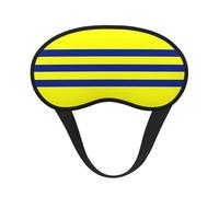 FEYUNYAN Fashion Sleep Mask for Adults, Yellow Blue Stripes Eye Shade with Adjustable Strap, Sleeping Mask for Women & Men, Comfortable Blackout Eye Mask for Travel, Yoga, Nap