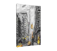 FEYUNYAN Frameless Canvas Wall Art Prints For Modern Home Decor, Love From New York Print Painting, 20x30cm Wall Poster, Handmade Stretched Cotton Canvas Print For Living Room, Bedroom, Office