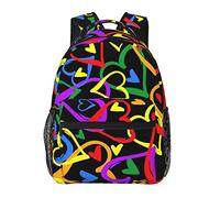 FEYUNYAN Gay Pride Rainbow Laptop Backpack For Men 15.7 Inch, Casual Large Lightweight Backpack For Travel Hiking Camping Daypack Fashion Cute Bookbag School Bags For Teen Girls Women Kids Student