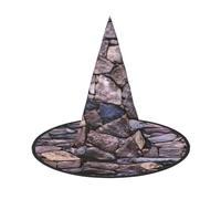 FEYUNYAN Halloween Witch Hat, Adjustable Bendable Witch Costume Accessory for Women Adults Party, Pointed Wizard Cap, Solid Stonewall Art Halloween hat, 1 PCS