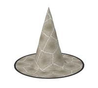 FEYUNYAN Halloween Witch Hat, Adjustable Bendable Witch Costume Accessory for Women Adults Party, Pointed Wizard Cap, Petoskey Stone Halloween hat, 1 PCS