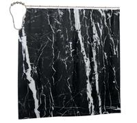 FEYUNYAN Heavy-Duty Waterproof Shower Curtain For Bathroom Privacy, Black White Marble Bath Liner, Shower Curtains Liner For Shower Stall, Bathroom Curtains With 12 Pcs Hooks, 183x183cm