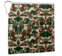 FEYUNYAN Heavy-Duty Waterproof Shower Curtain For Bathroom Privacy, Camouflage Green Bath Liner, Shower Curtains Liner For Shower Stall, Bathroom Curtains With 12 Pcs Hooks, 183x183cm