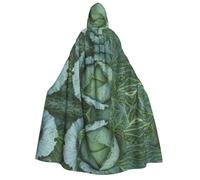 FEYUNYAN Hooded Cape For Adults, Bright Cabbage Halloween Cloak, Gothic Witch Vampire Costume Accessory, Adjustable Tie Closure Soft Polyester Cloak For Cosplay & Halloween Parties