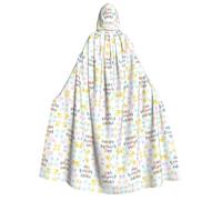 FEYUNYAN Hooded Cape For Adults, Hand Happy Fathers Day Halloween Cloak, Gothic Witch Vampire Costume Accessory, Adjustable Tie Closure Soft Polyester Cloak For Cosplay & Halloween Parties