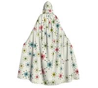 FEYUNYAN Hooded Cape For Adults, Stars Halloween Cloak, Gothic Witch Vampire Costume Accessory, Adjustable Tie Closure Soft Polyester Cloak For Cosplay & Halloween Parties