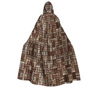 FEYUNYAN Hooded Cape For Adults, Wine Cork Halloween Cloak, Gothic Witch Vampire Costume Accessory, Adjustable Tie Closure Soft Polyester Cloak For Cosplay & Halloween Parties