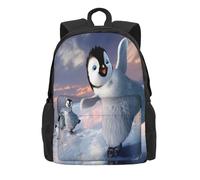 FEYUNYAN Laptop Backpack For Women, Happy Penguin, Spacious Durable Backpack For Travel, School, Casual Rucksack For Adults, Lightweight Comfortable Daypack For Outdoor Activities, 15 Inch