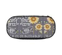 FEYUNYAN Large Capacity Pencil Case Aesthetic Spill-Proof Canvas Pencil Pouch with Zipper Blackboard Bees Sunflowers Pencil Case for Women Men Lightweight Portable Stationery Bag for Students Travel